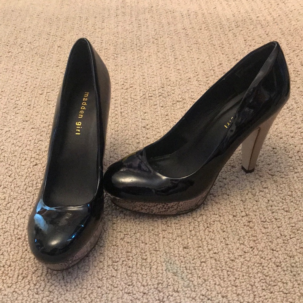 Black Madden Girl Platform Heels